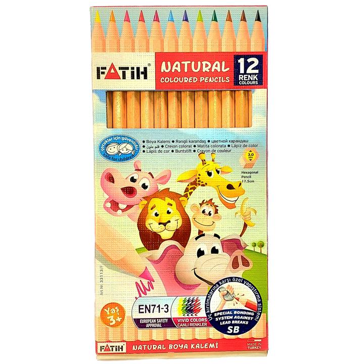 مداد رنگی 12 رنگ فاتح مدل نچرال